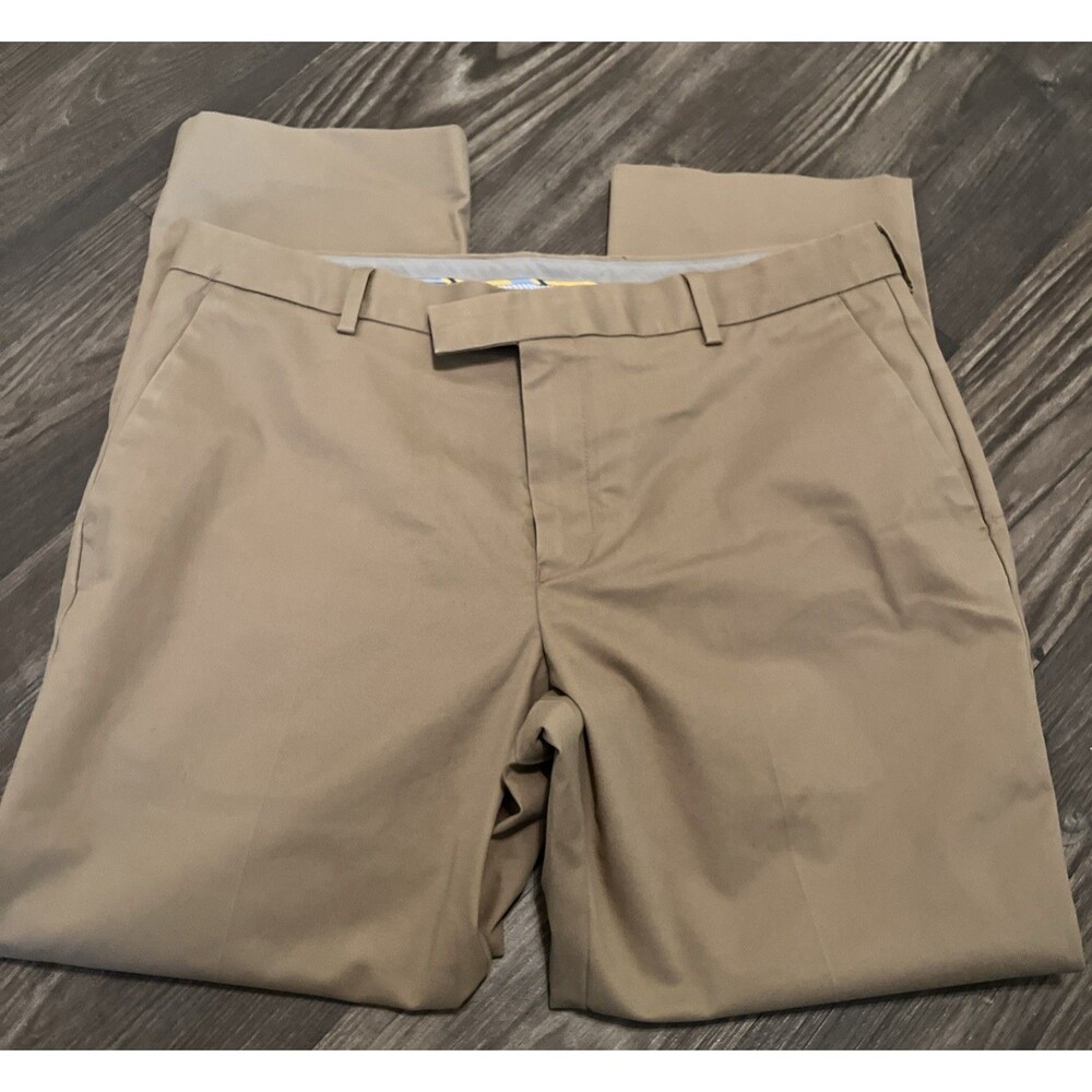 Charles Tyrwhitt Pants Men's Brown  Jermyn Street London Flat Front Slim 36x27